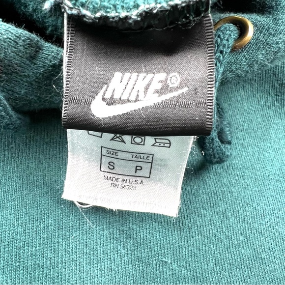 Nike Vintage Film Crew Cotton Hoodie sz S Forest Green Unisex Hollywood Casual - Picture 9 of 10